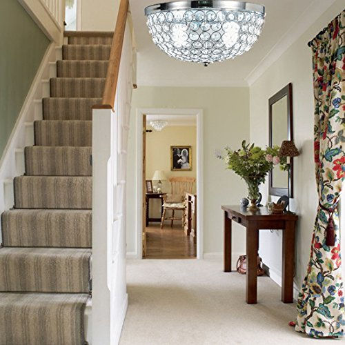 Thumbnail: Swan-House Crystal Flush Mount Light Fixture