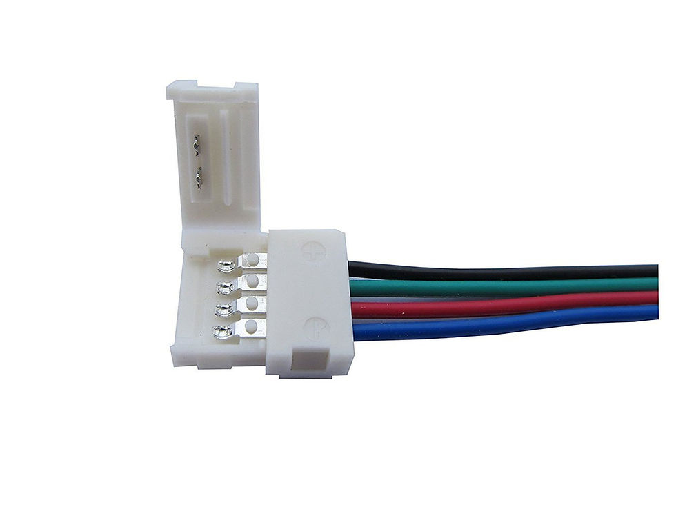 Thumbnail: Quick Connect 4 Pin RGB LED Strip to Strip lighting connector 10MM (10 Pack)