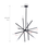 Thumbnail: VLY- Contemporary Chandelier | 6-Light Matt Black Finish Mid Century