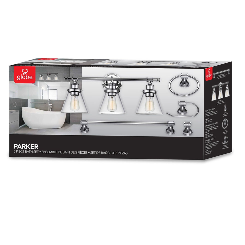 Thumbnail: G E Mercer 1-Light Flush Mount Ceiling Light, Clear Glass Shade