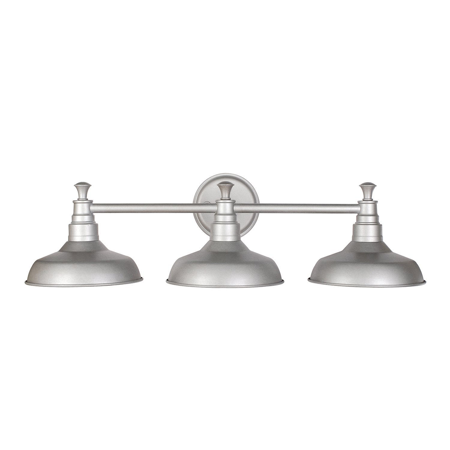 Kimball 3 Light Vanity Light, Galvanized Steel Finish