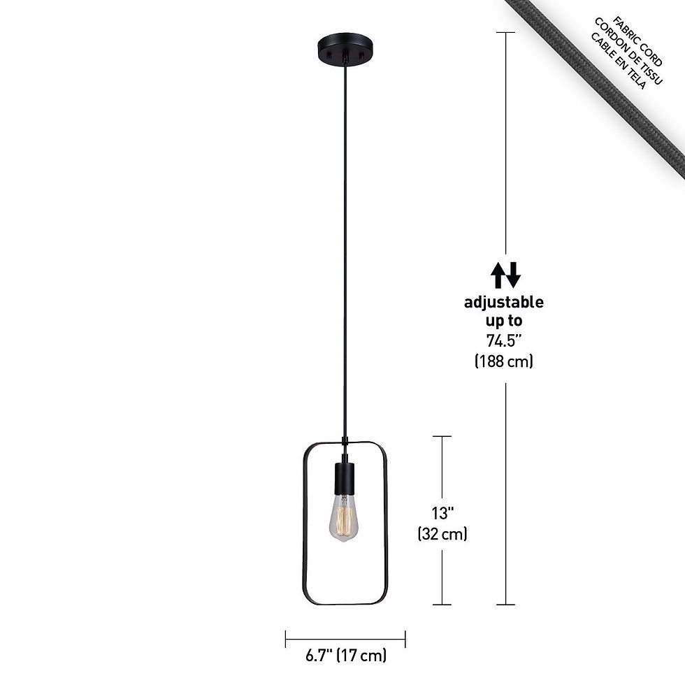 Thumbnail: G.E- Retro Rectangle Nordic Pendant / Contemporary/ Finnley