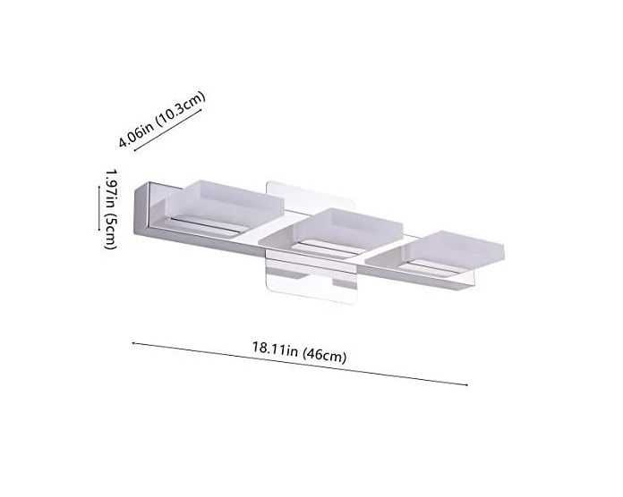 Thumbnail: Mire - Modern LED Vanity 3 Light in Acrylic Stainless Steel 16w
