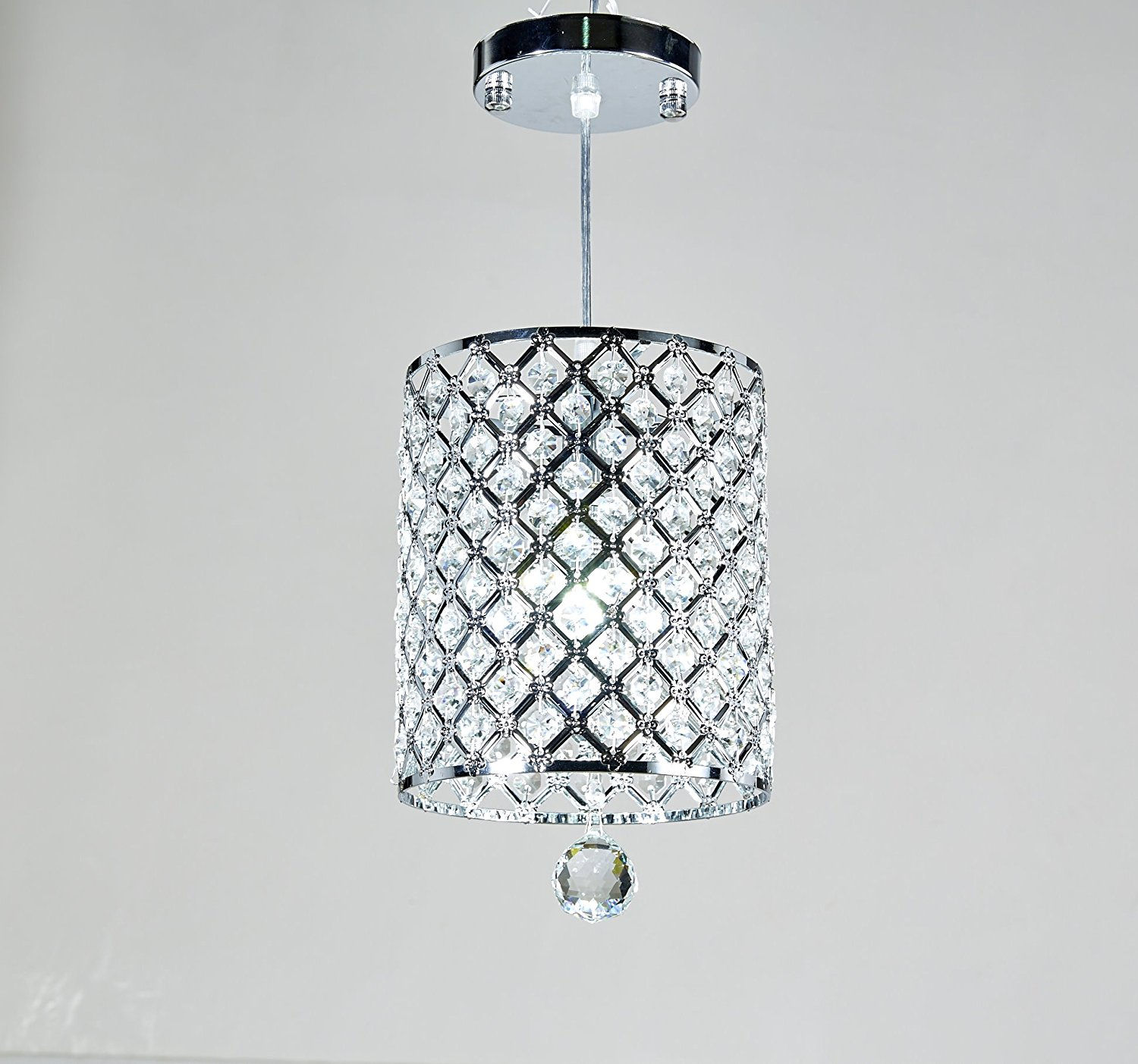 Chevalier - Contemporary Crystal Drop Pendant Light in Cylinder Style