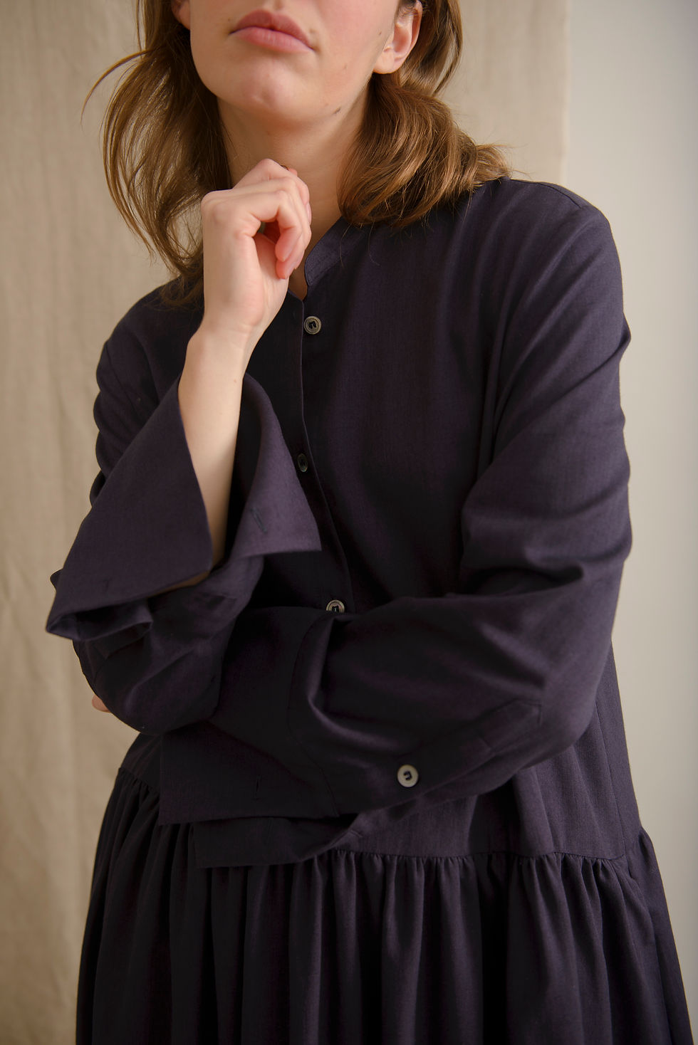 Thumbnail: BLANCHE Dress (Wool/Cotton)