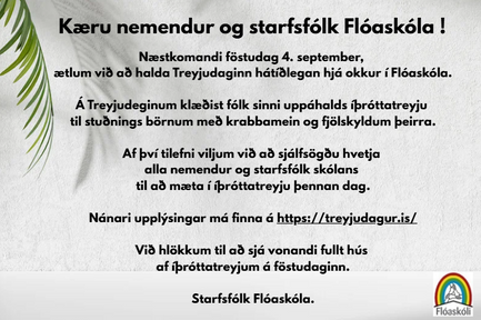 Treyjudagurinn 4. september !