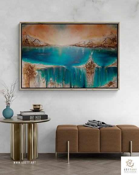 Abstrakt figurative Malerei auf Leinwand