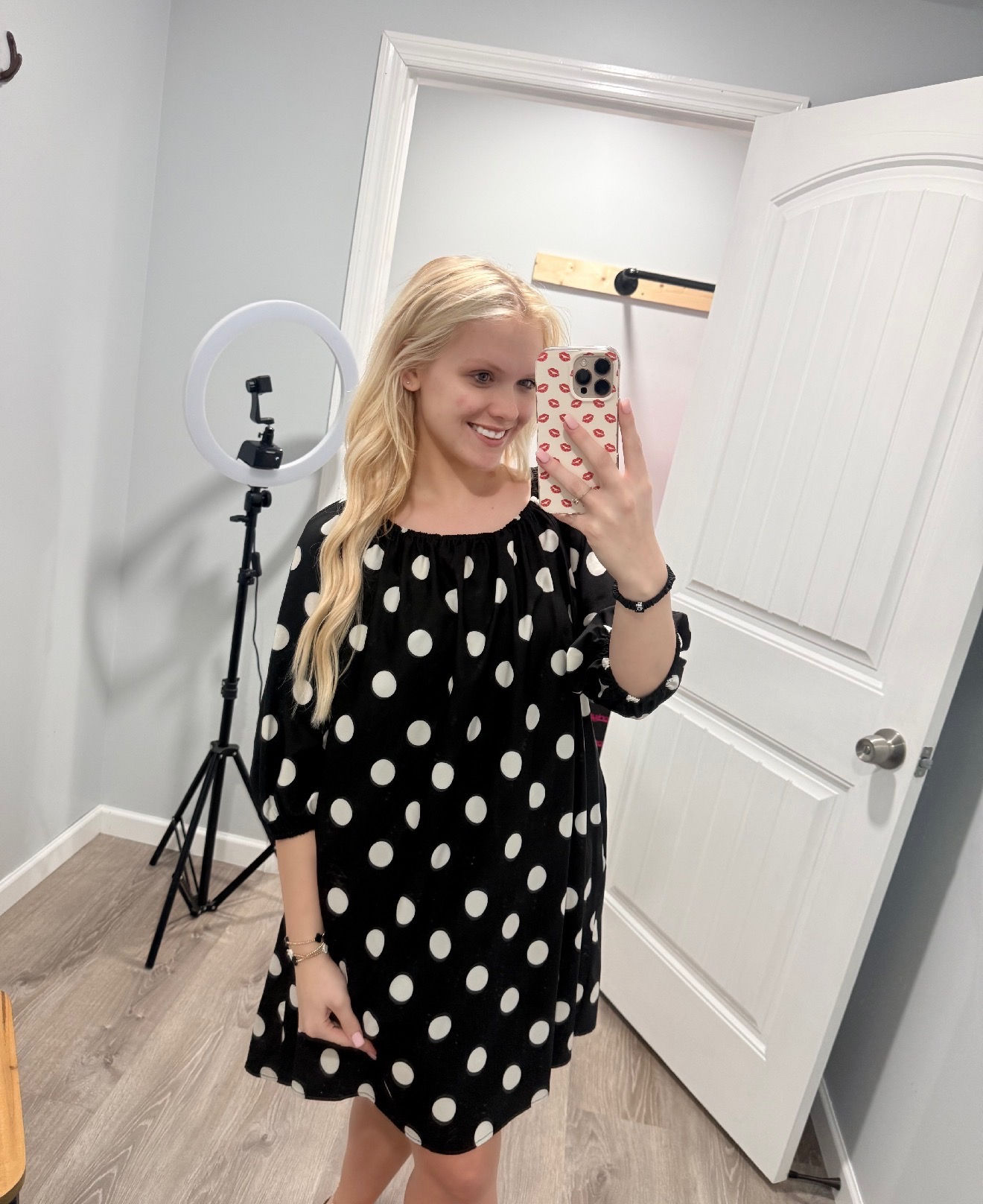 Black/White Polka Dot Dress