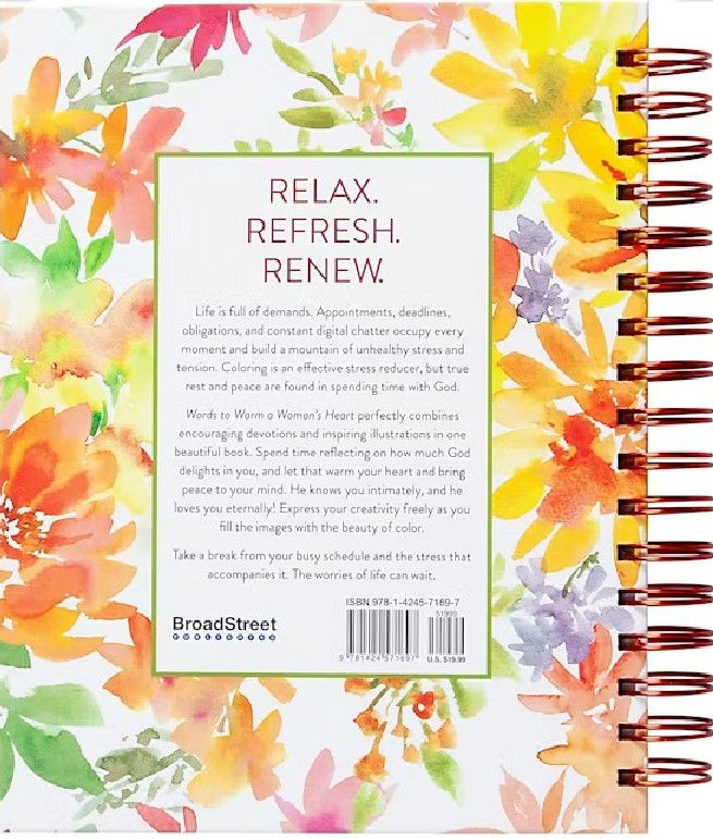 Thumbnail: Words to Warm a Woman's Heart Devotional Coloring Book