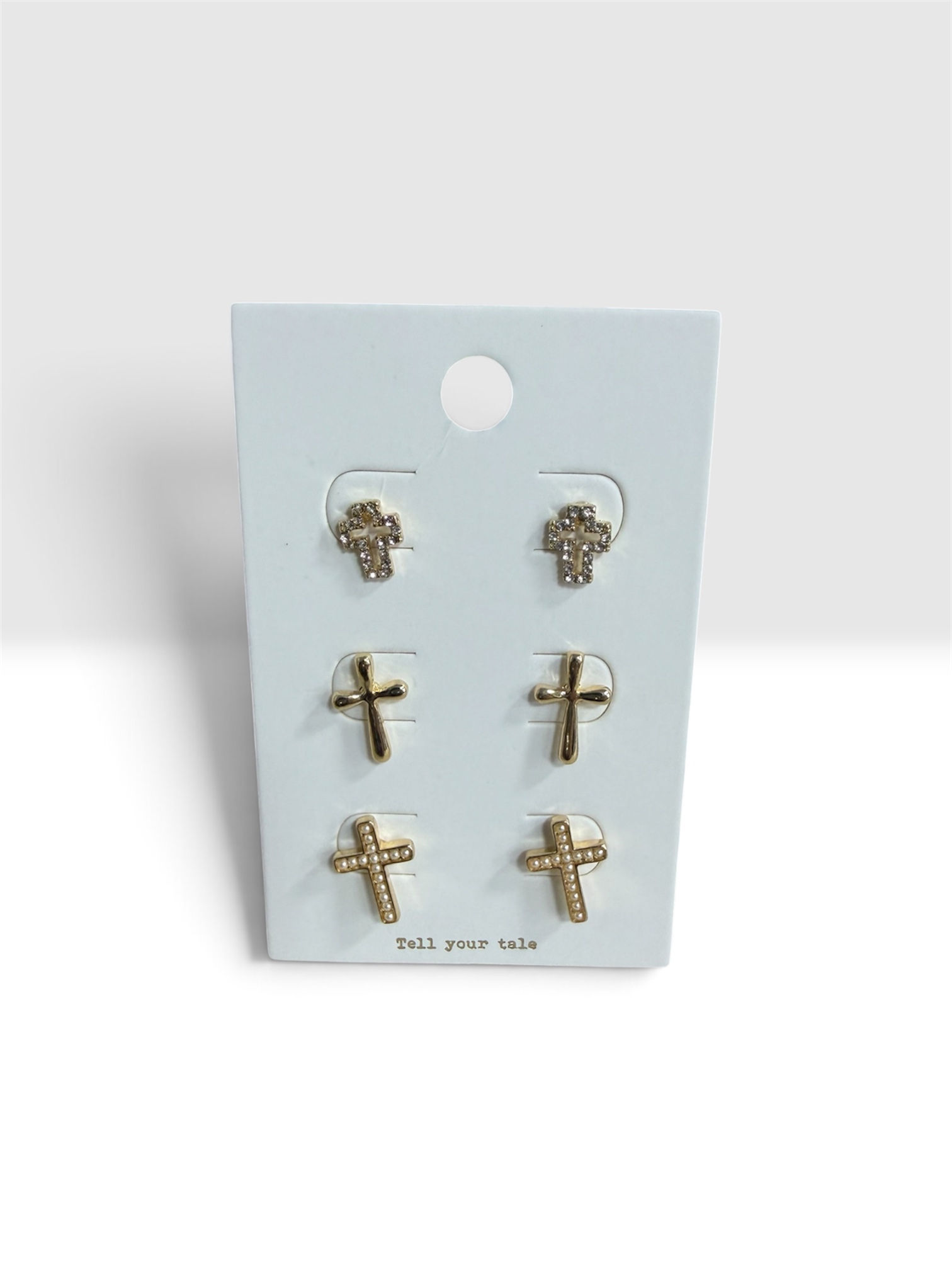 Earrings - Three Crosses