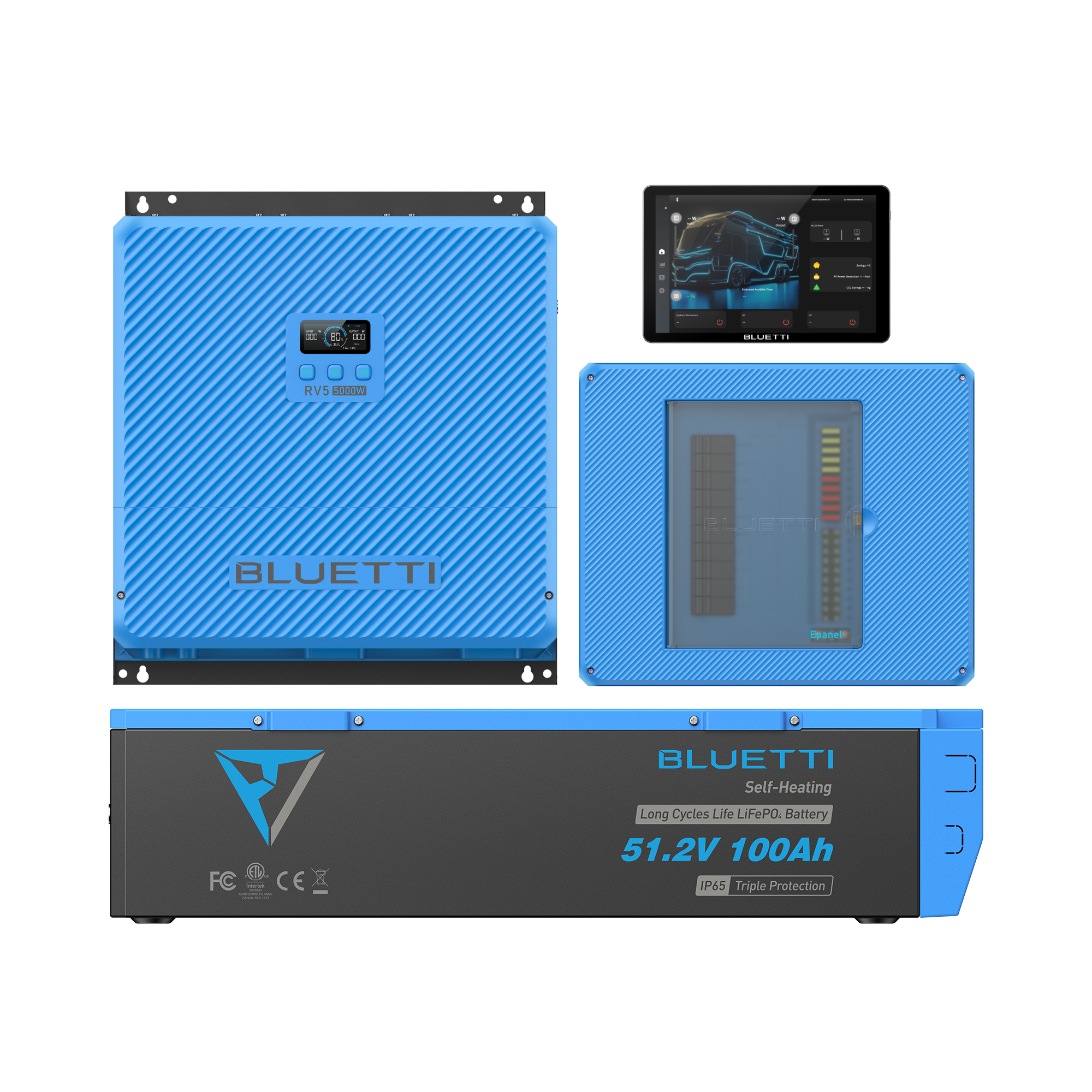 BLUETTI RV5 5kWh RV Kit | Power Hub + Battery + Epanel + Epad (Complete System)