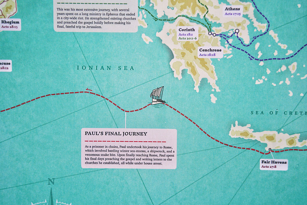Thumbnail: The Travels of Paul: Map of His Four Missionary Journeys