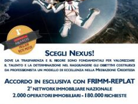 Nexus, partner di Frimm, si classifica prima tra le reti mutui in Italia