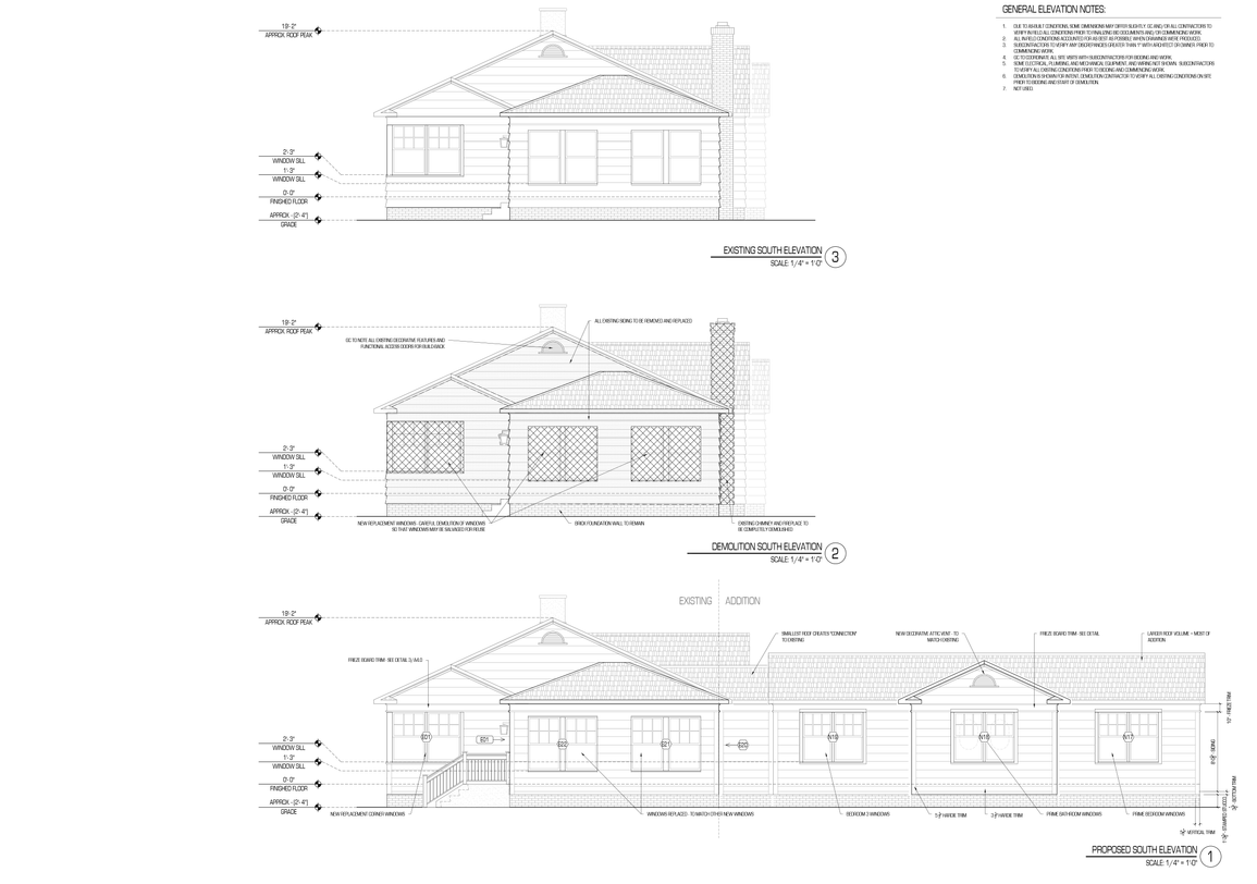 EDISTON PARK HISTORIC HOME - ELEVATIONS 1