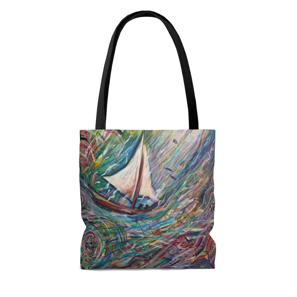 Thumbnail: SAILING - AOP Tote Bag  (in Sailing)