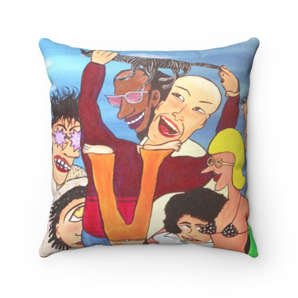 NY - Spun Polyester Square Pillow (in New York State Of Mind)