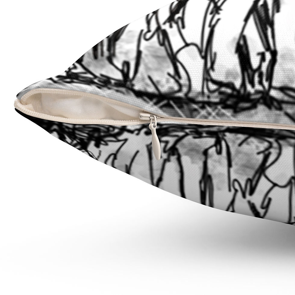 Thumbnail: GATHERING - Spun Polyester Square Pillow (in Gathering)