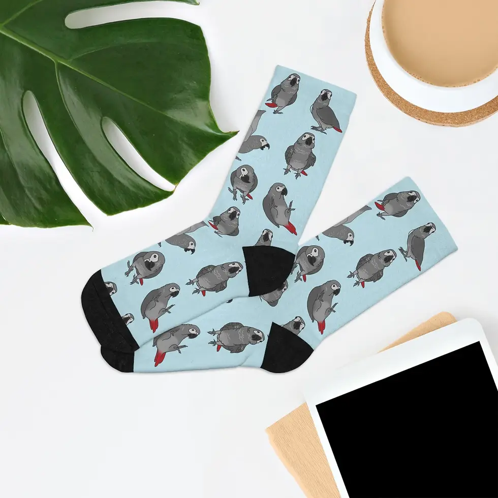 African Grey Parrot Socks