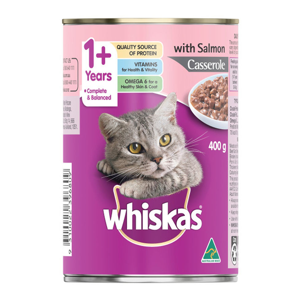 Whiskas Salmon Casserole Can 400G Wet Food