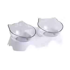 Thumbnail: 15°Tilted Double Cat Bowls  opp bag package