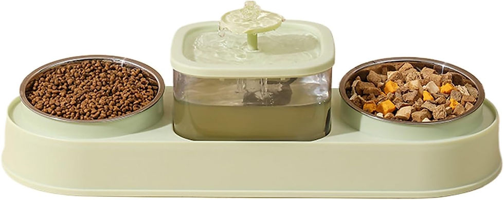 Thumbnail: Pet Water Dispenser Dry-Wet Separation - Double Stainless Steel Bowl