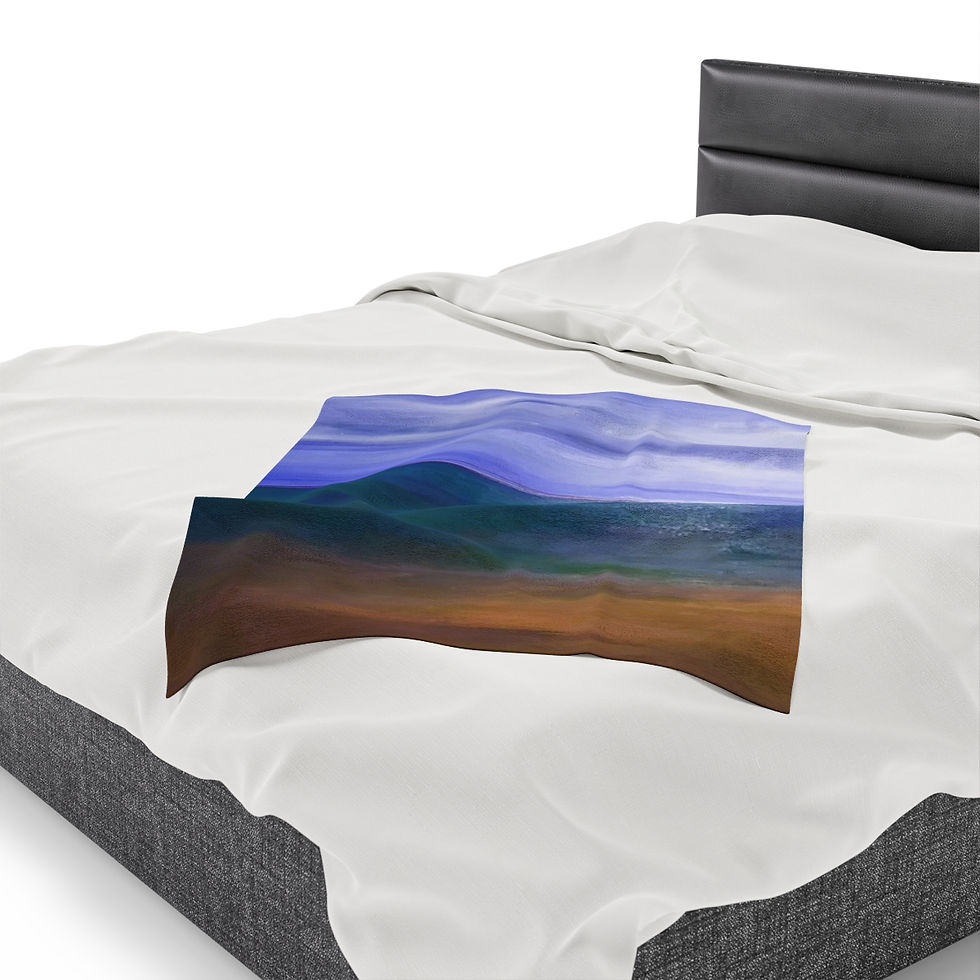 Thumbnail: Caribbean Beach Velveteen Plush Blanket By Baum Enterprise