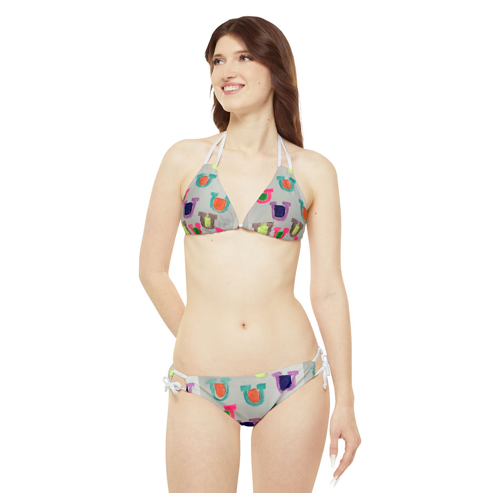 Thumbnail: Lucky Horseshoe Strappy Bikini Set 