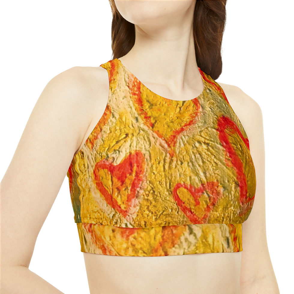 Thumbnail: Hearts of Gold Sporty Two-Piece swimsuit.  This a great suit to work out in then jump in the water!