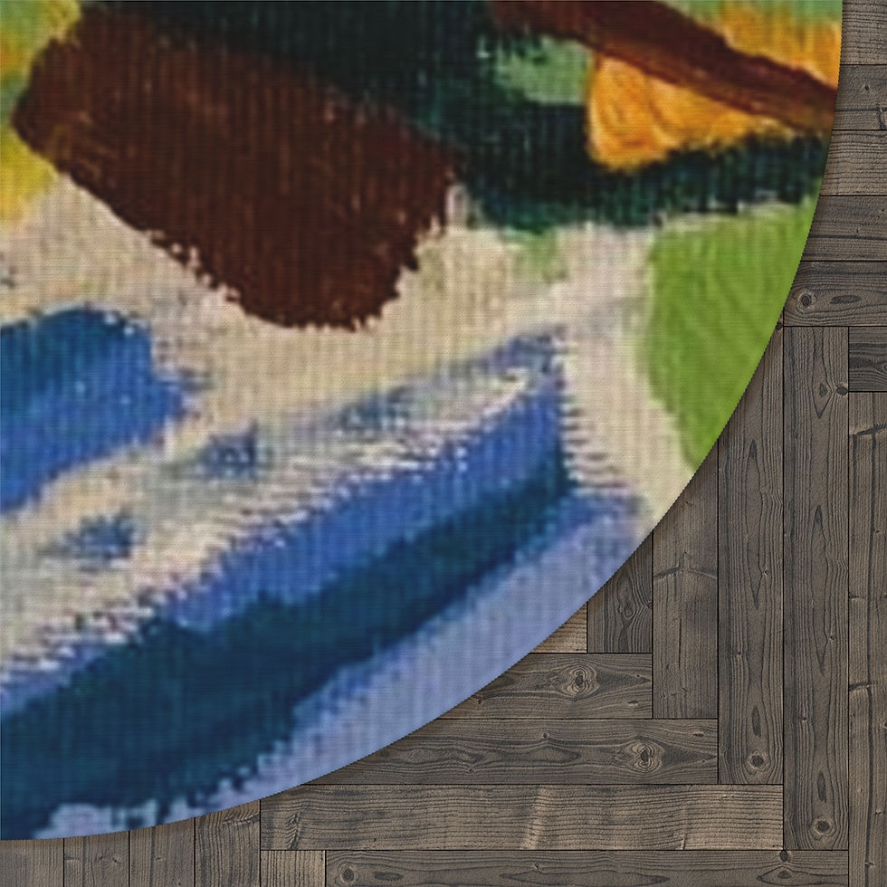 Thumbnail: Abstract Landscape Barbara Jean Round Rug By Baum Enterprise