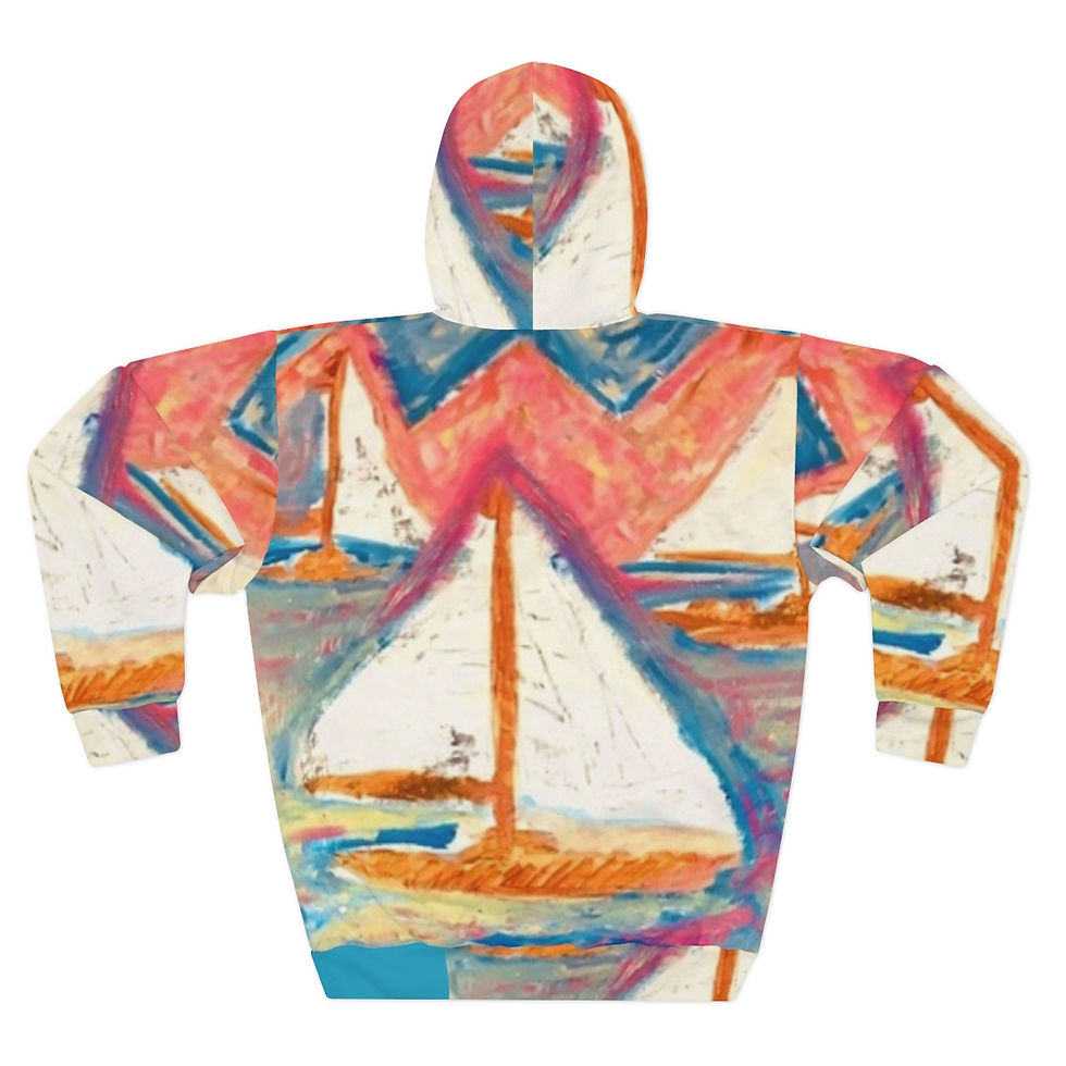 Thumbnail: Sailing in Newport Unisex Pullover Hoodie 