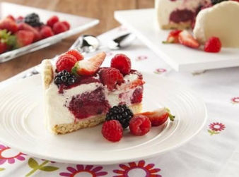 Torta Holandesa Light de Frutas Vermelhas
