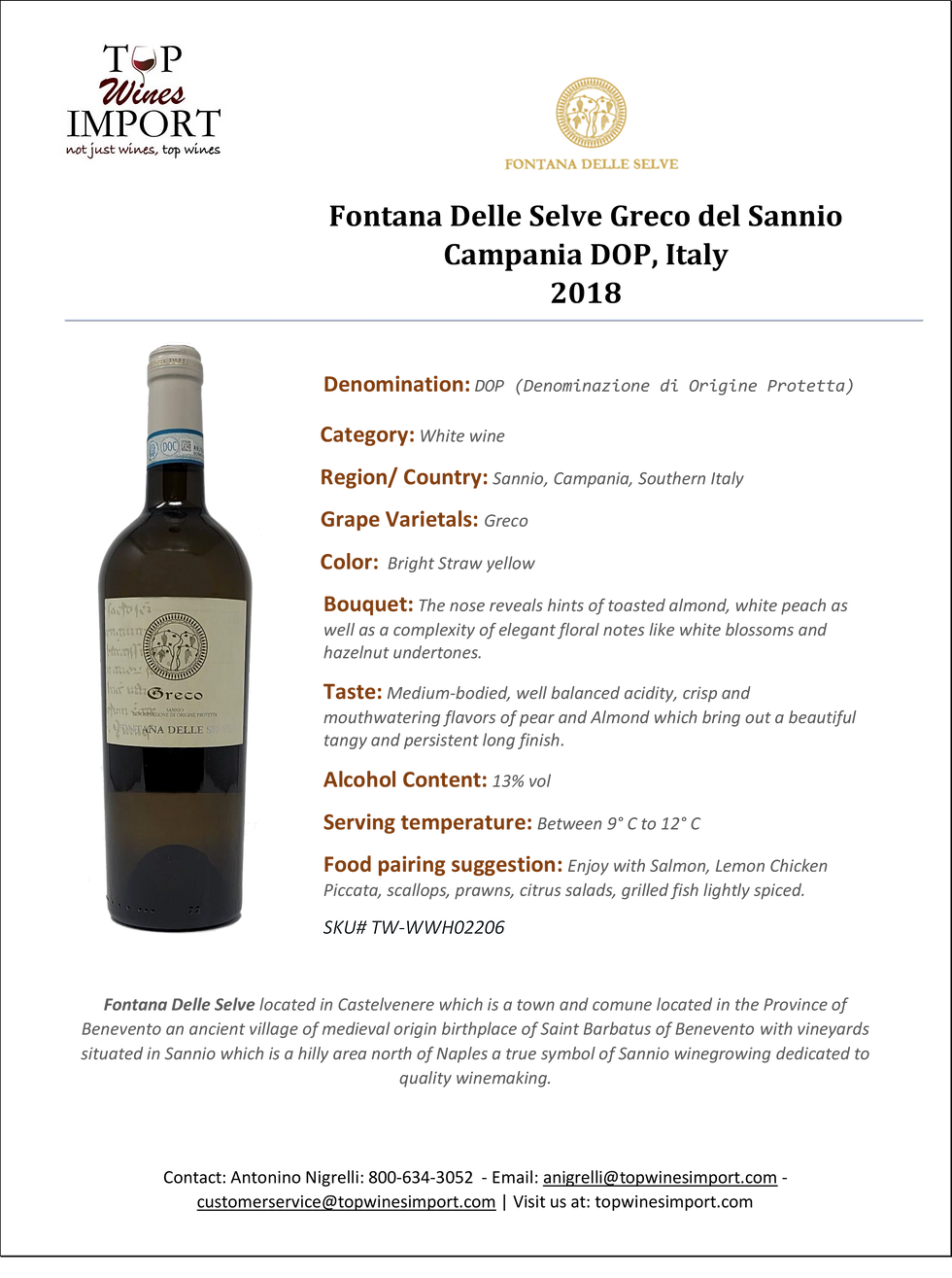 Thumbnail: Fontana Delle Selve Greco Sannio DOP Campania, Italy 2018