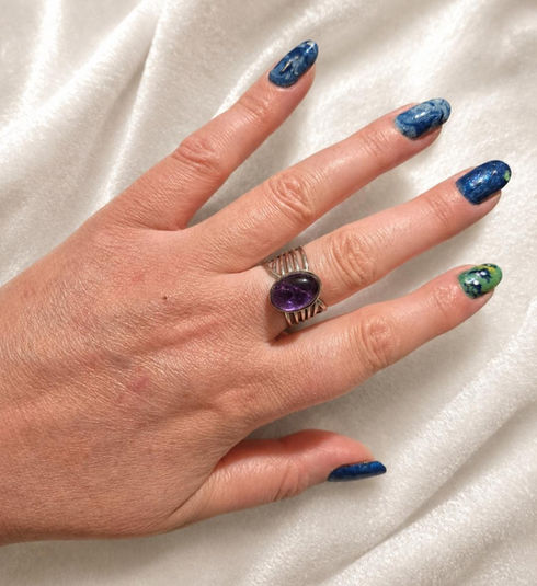 Bague 3 Rangs Améthyste d'une cliente