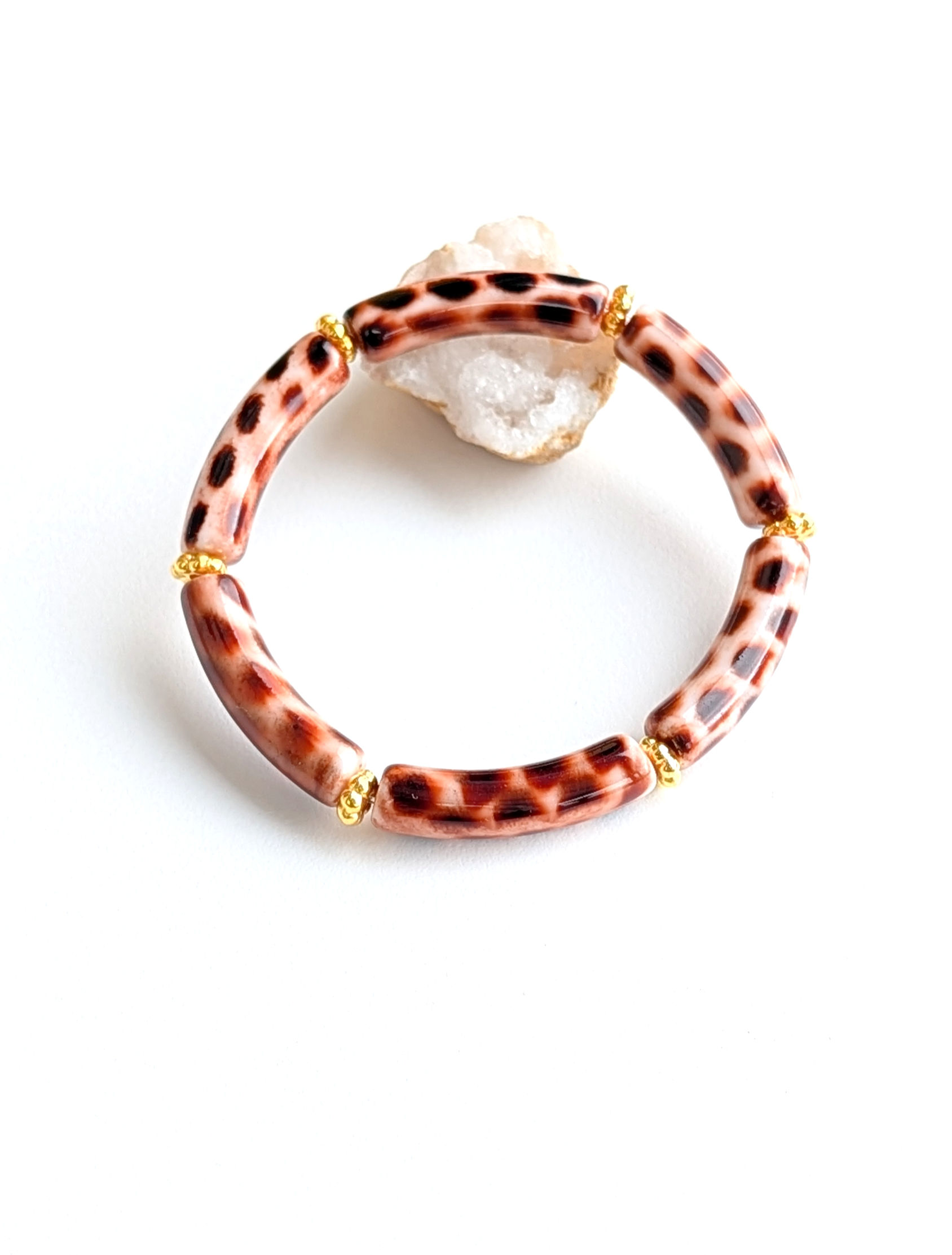 Bracelet Léopard Doré Candy Glow