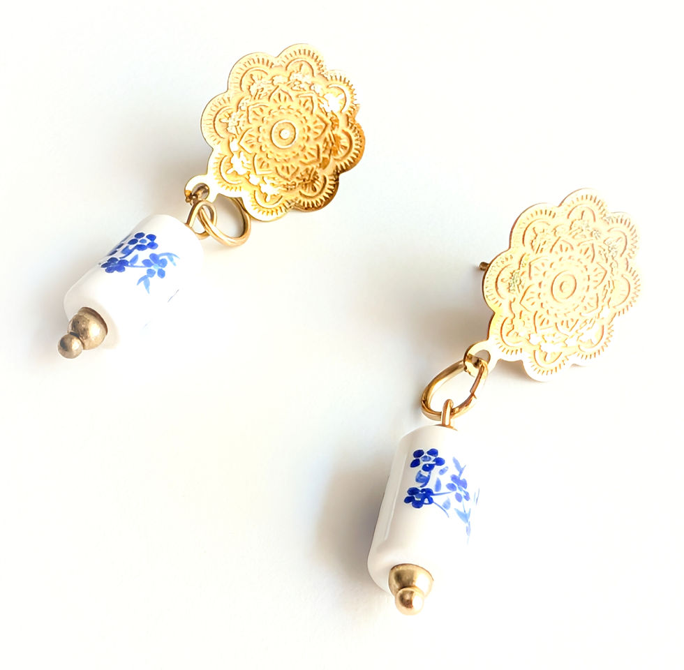 Miniature : Boucles d'oreille Amália acier inoxydable hypoallergénique