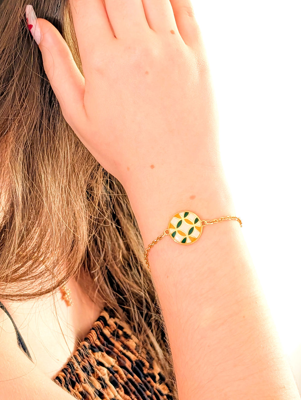 Miniature : Bracelet Azuléjo acier inoxydable hypoallergénique Bijoux Portugais