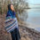 Thumbnail: ‘Lough Conn’ - Teal & Navy with multi-coloured patterned border