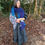 Thumbnail: ‘Lough Conn’ - Teal & Navy with multi-coloured patterned border