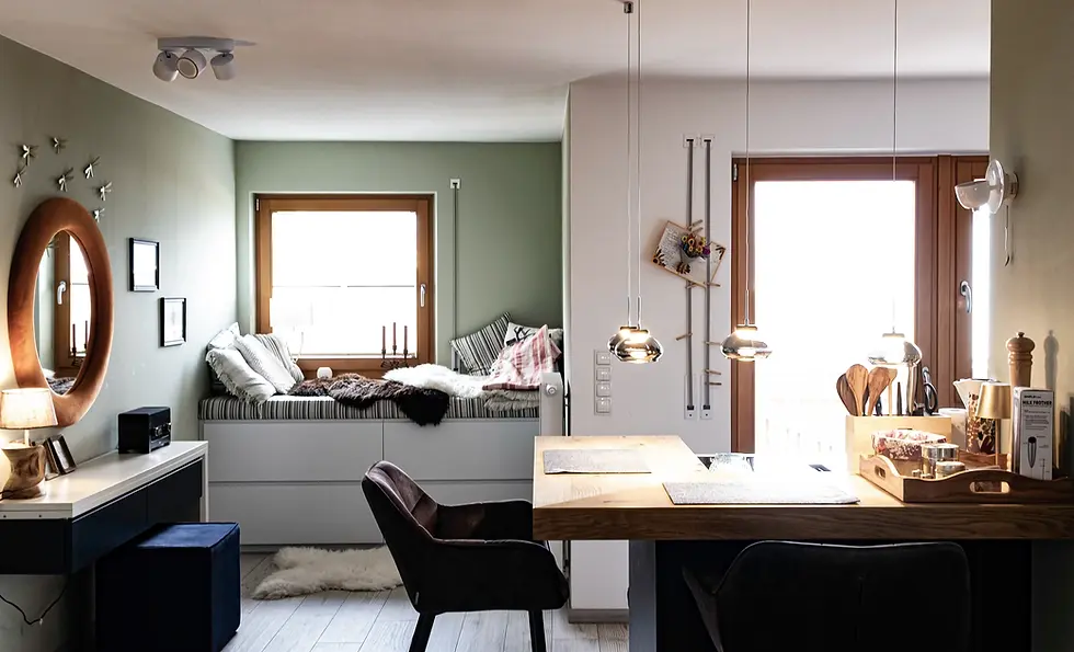 Sanierung Maisonette-Wohnung in Brixen, Südtirol – nachhaltige Innenarchitektur mit Holz und modernem Design.