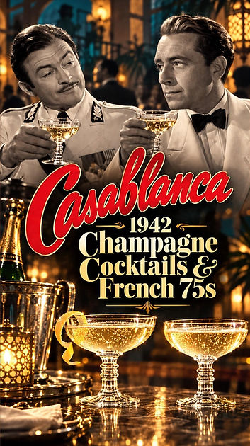 1942
Casablanca
Champagne Cocktails and French 75s.