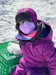 children playing in snow