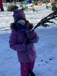 children playing in snow
