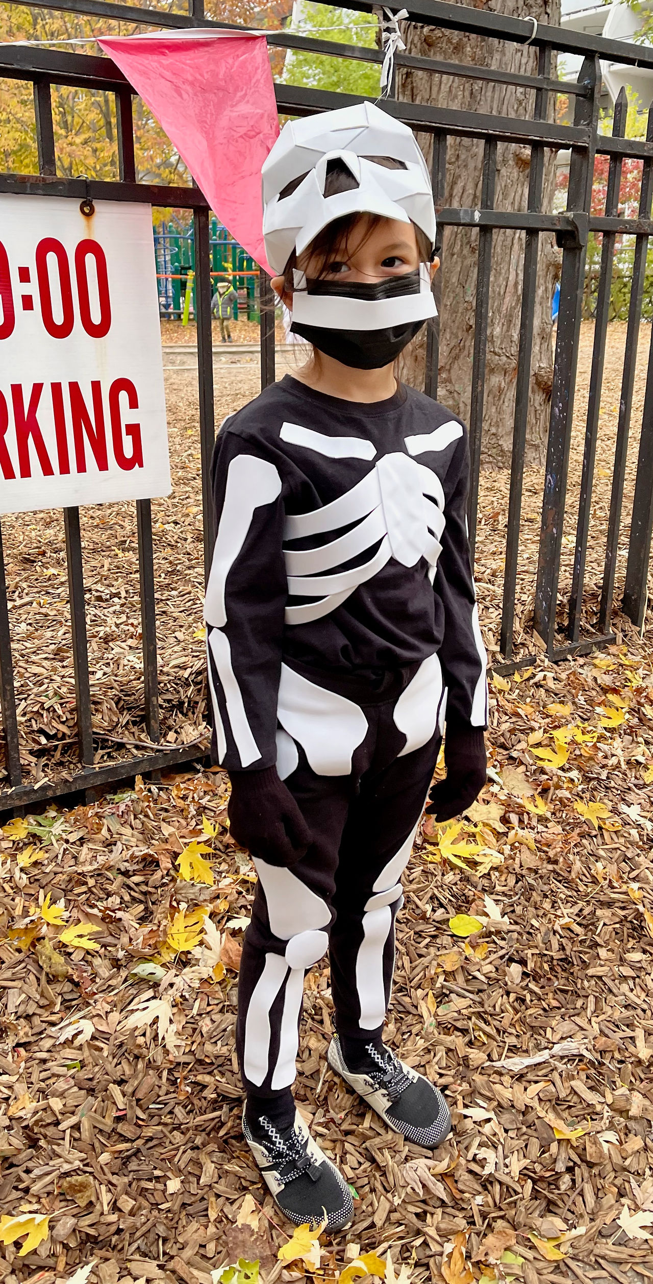 Homemade skeleton costume!