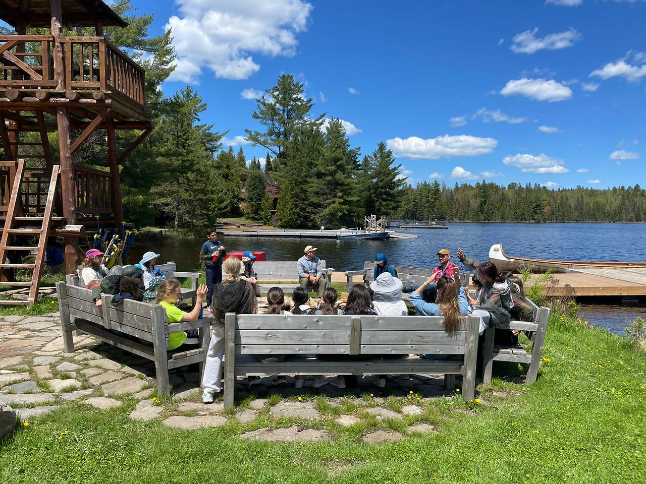 kids on a camping trip outdoor education