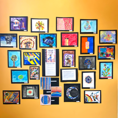 Collage artwork by children inspired by Alma Thomas