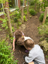 children exploring outdoors
