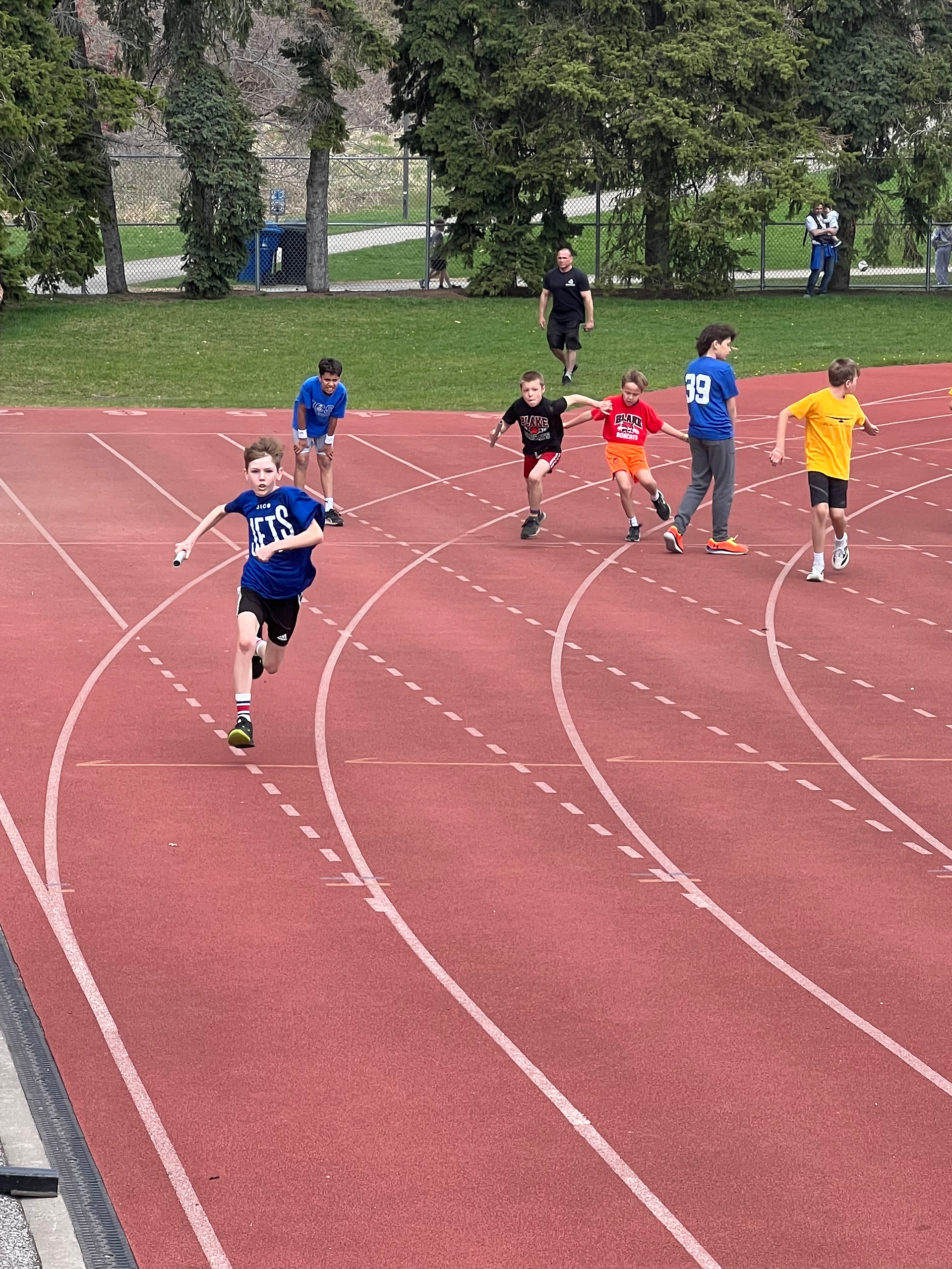 children participating in a Track Meet