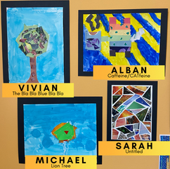Collage artwork by children inspired by Alma Thomas