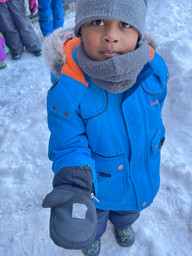 children playing in snow