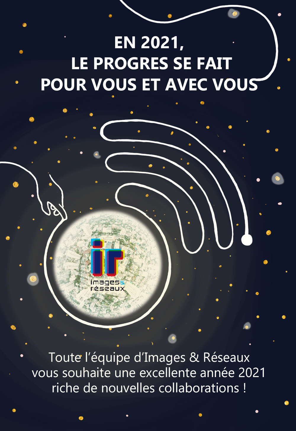 carte de voeux entreprise innovation hight-tech technologie numérique graphiste illustratrice marie alams bretagne